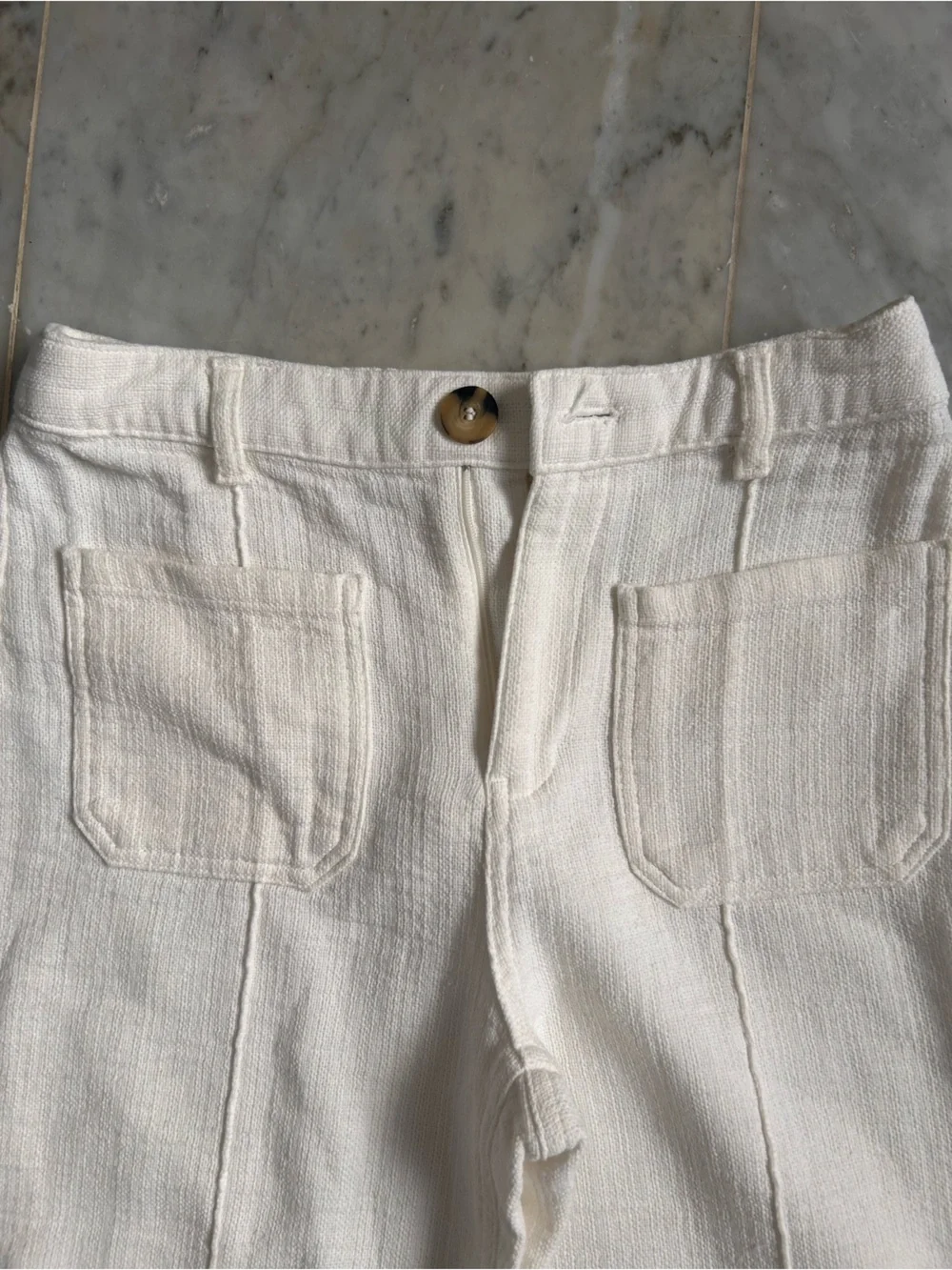 Women's tweed-style Pants in White